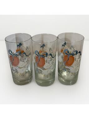 International China Marmalade Goose Fruit Tall Tumblers Set of 3 Country Kitchen